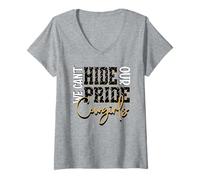 Femme Cowgirls Pride : Nous ne Pouvons Cacher Notre fierté Western Cowgirl Pride T-Shirt avec Col en V
