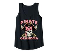 Femme Crâne de Grand-mère Pirate Assortie pour Famille Nana Mimi Débardeur