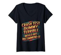 Femme Crash Test Dummy Terrible Would Not Recommend It - T-Shirt avec Col en V