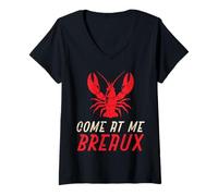 Femme Crawfish Come at Me Breaux écrevisses Cajun pour Hommes, Femmes, Enfants T-Shirt avec Col en V