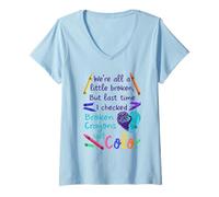 Femme Crayons cassés Toujours colorés, Sensibilisation à la prévention du Suicide T-Shirt avec Col en V