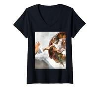 Femme Création drôle de chat meme, par Michel-Ange T-Shirt avec Col en V