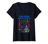 Femme Creation The Stars are My Ceiling Cool Chrétienne pour Femme T-Shirt avec Col en V