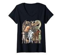 Femme Créatures mythiques Ultimate Cryptid Squad T-Shirt avec Col en V