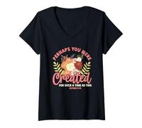Femme Créé pour Un Moment tel Que Cette Esther 4:14 Christian Floral T-Shirt avec Col en V