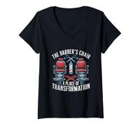Femme Créer de la confiance une coupe à la fois coiffure T-Shirt avec Col en V