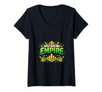 Femme Créez Votre Propre Graphique Empire Ambition Success T-Shirt avec Col en V