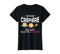 Femme Crêpière Crêpe Femme Super Pouvoirs Cadeau Humour Gaufre T-Shirt