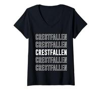 Femme Crestfallen T-Shirt avec Col en V