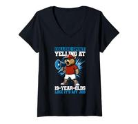Femme Crier à 19 ans comme si c'était ma tenue de déclaration de travail T-Shirt avec Col en V