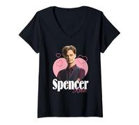 Femme Criminal Minds I Love Spencer Reid Hearts TV Show T-Shirt avec Col en V