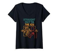 Femme Crise Cardiaque Directement Sortie de l'ICU Cool Mens Surgery Recove T-Shirt avec Col en V