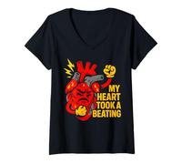 Femme Crise Cardiaque : Mon cœur a Pris Un Rythme Cardiaque, Chirurgie pour Hommes T-Shirt avec Col en V