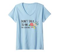 Femme Crochet Amusant Don't Talk I'm Counting Crochet T-Shirt avec Col en V