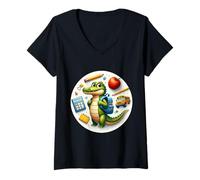 Femme Crocodile alligator pour la rentrée scolaire garçons filles étudiants enfants T-Shirt avec Col en V