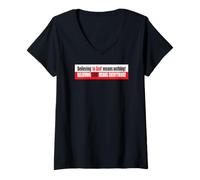 Femme Croire en Dieu ne Signifie Rien Croire Que Dieu est Tout T-Shirt avec Col en V