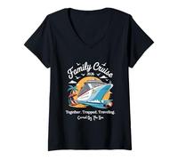 Femme Croisière familiale 2026 Carmel by The Sea Spring Break T-Shirt avec Col en V