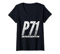 Femme Crown Vic Interceptor P71 Cop Car T-shirt T-Shirt avec Col en V