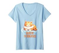Femme Croyez-Moi, Je Fais de Mon Mieux pour Mon Chat T-Shirt avec Col en V
