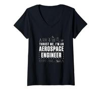 Femme Croyez-Moi, Je suis Un ingénieur aérospatial Génie aéronautique T-Shirt avec Col en V