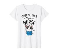 Femme Croyez-Moi, Je suis Une Super infirmière - Chat Infirmier T-Shirt