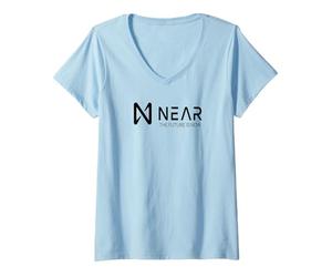 Femme Crypto Blockchain Near Protocol Lovers : l'avenir, C'est Maintenant T-Shirt avec Col en V