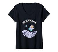 Femme Crypto-monnaie Dogecoin Revolution Memecoin Shiba Dogecoin T-Shirt avec Col en V