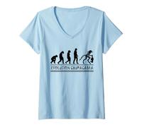 Femme Cryptozoologues Chupacabra-Créatures Evolution El-Chupacabra T-Shirt avec Col en V