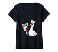 Femme Cuff 'Em Goose Nurse ER Nursing T-Shirt avec Col en V