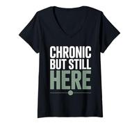 Femme Cuillère de Sensibilisation aux Maladies chroniques T-Shirt avec Col en V
