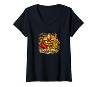 Femme Cuisine, Musique et Soul de Louisiane T-Shirt avec Col en V