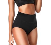 Femme Culotte Coton Taille Très Haute Culottes Respirant Elasticité Slips Culotte Menstruelle Grande Taille Anti-fuites latérales Culotte Femme sans Couture (Black, L)