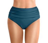 Femme Culotte Menstruelle Bas Maillot De Bain Taille Haute pour Femme Élégant Bikini Taille Haute Ruched Bikini Slips Couleur Unie Triangle Short de Bain Amincissant Gainant Ventre Plat
