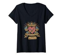 Femme Cultura ES Poder Tshirt Hispanic Heritage Latina Empowerment T-Shirt avec Col en V
