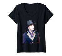 Femme Culture Club Chanteur & DJ Boy George T-Shirt avec Col en V