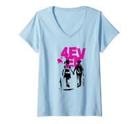 Femme Culture Pop - Amis pour Toujours T-Shirt avec Col en V