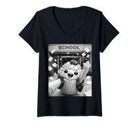 Femme Cupcake, dernier Jour d'école, Vacances d'été, Selfie drôle T-Shirt avec Col en V