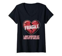 Femme Cœur Fragile : Je Viens de déposer Mon Fils à l'université T-Shirt avec Col en V