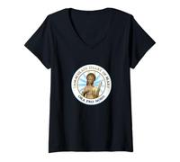 Femme Cœur Immaculé de Marie Ora Pro Nobis T-Shirt avec Col en V