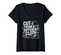 Femme Cut From A Different Cloth Tshirt Men Women Hip Hop Rap T-Shirt avec Col en V