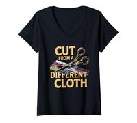 Femme Cut From A Different Cloth Tshirt Men Women Hip Hop Rap T-Shirt avec Col en V