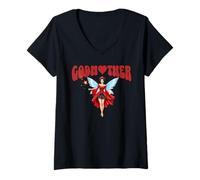 Femme Cute Fairy Godmother Celebration of Godmothers & Godparents T-Shirt avec Col en V