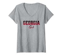Femme Cute Georgia Girl. for Women and Girls Who Love Georgia T-Shirt avec Col en V