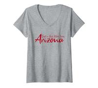 Femme Cute, Just a Girl That Loves Arizona Women Teen Girls Tween T-Shirt avec Col en V