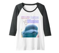 Femme Cute Just A Girl Who Loves Belugas, Beluga Whale Enthusiast Manche Raglan
