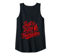 Femme Cute Just A Girl Who Loves Nebraska, Women's Girls Nebraska Débardeur