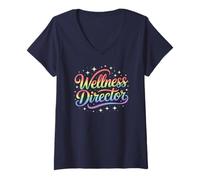 Femme Cute Wellness Director OT Fitness Class PTA P.E Gym Tribe T-Shirt avec Col en V