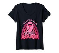 Femme Cute You are Not Alone Family Friends Support Squad Matching T-Shirt avec Col en V