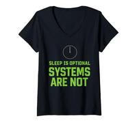 Femme Cybersécurité Cybersécurité Hacker éthique Sécurité Informatique T-Shirt avec Col en V