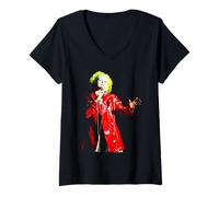 Femme Cyndi Lauper Twelve Deadly Cyns en Direct à Newcastle 1995 T-Shirt avec Col en V